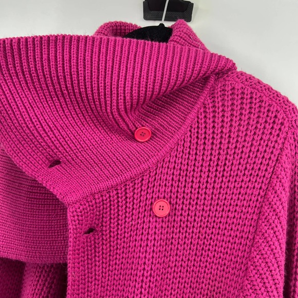Vintage Together! Chunky Long Knit Sweater Cowl Neck Button Women 40 Medium - Picture 10 of 15